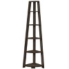 TOAOTBNBO 5 Tier Ladder Bookshelves with Thick Panel, Narrow Storage Bookcase for Display Modern Corner Shelf for Small Space - 2 of 4