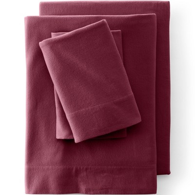 Lands' End Comfy Super Soft Cotton Flannel Bed Sheet Set - 5oz