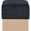 Meridian Furniture,Havre Velour Fur Fabric Ottoman/Stool - 3 of 4