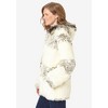 Woman Within Plus Size Faux Fur Snowflake Print Hooded Jacket - 4 of 4