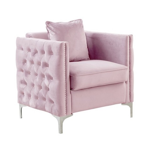 Pink velvet clearance chair target