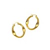 Slickblue Women's Hoops, Circle Cutout Latch Earrings, Boho Inspired, Fashion Jewelry, Minimalist Look, Silver/Gold, 2.1" - 4 of 4