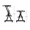 black- Heavy Duty Folding Keyboard Stand,Sturdy Reinforced Z Design W/ Adjustable Width & Height, Digital Piano Stand, Fits 54-88 Key Electric Pianos - 3 of 4