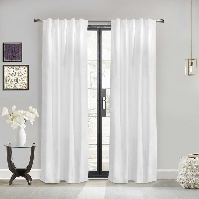 Thermalogic Weathermate Topsions Room Darkening Daytime and Nighttime Privacy Curtain Panel Pair White, 1 of 6