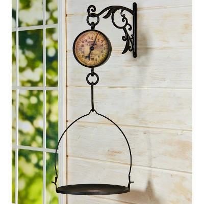 Lakeside Decorative Hanging Kitchen Scale with Distressed Analog Farmhouse Dial