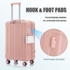 Gulches 3-Piece ABS Spinner Wheel Luggage Set (20"/24"/28") - Carry-On Suitcase with TSA Lock,Pink - 4 of 4