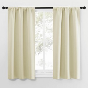 NICETOWN Blackout Curtains Rod Pocket Thermal Insulated Privacy Drapes (2 Panels) - 1 of 4