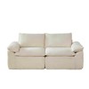 Dexmalle Modern Corduroy Comfy Loveseats Sofa,White - 2 of 4