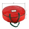 Tiny Tim Totes 24'' Wreath Storage Bag Red - image 3 of 4