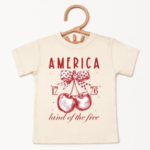 The Juniper Shop Land Of The Free Cherries Toddler Short Sleeve Tee - 1 of 4