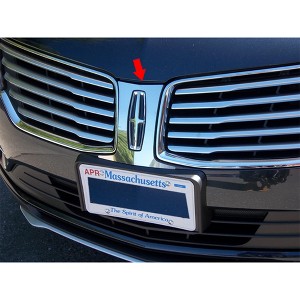 QAA is Compatible with 2015-2018 Lincoln MKC 1 Piece Stainless Front Grille Accent Trim, Logo Surround SG55640 - 1 of 1