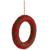 Northlight Twisted Yarn Plush Christmas Wreath - 13.5" - Unlit - 4 of 4