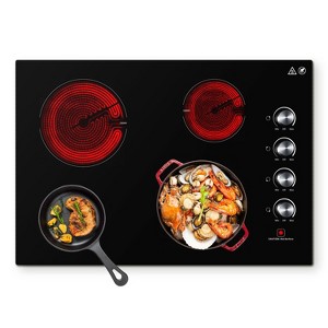 30 Inch Max. 7000W Cooktop with 4 Burners, 9 Heating Level Burner, Hot Surface Indicator, Knob Control, Ceramic Cook Stove with ETL Safety Certified - 1 of 4