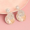 SOHI Women's Silver Stone Drop Earrings - 2 of 3