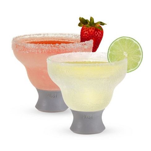 Host Glass Freeze Stemless Margarita Glasses Drinking Set, Insulated ...