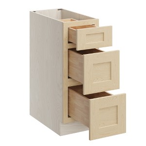 CASAINC 12 in. W x 24 in. D x 34.5 in. H Base Kitchen Cabinet with 3 Soft-Close Drawers – Plywood RTA Cabinets - 1 of 4