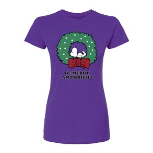 Women's - Peanuts - Holiday Vibes Fitted Graphic T-Shirt - 1 of 2