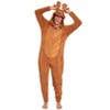 Christmas Fleece Zip Up Cosplay Pajama Coverall 3D nose Sizes (Small - 2XL) - 2 of 4