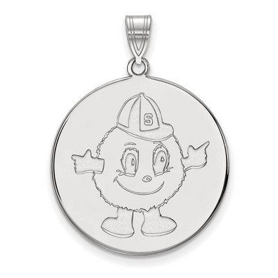 Black Bow Jewelry 14k White Gold Syracuse Oranges NCAA Extra Large Pendant