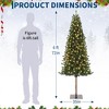 Artificial Prelit Slim Pencil Christmas Tree with Warm White Lights, Metal Stand, Easy Assembly, Home & Office Decor - 2 of 4