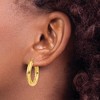 Black Bow Jewelry 4mm x 25mm 14k Yellow Gold Classic Round Hoop Earrings - 3 of 4