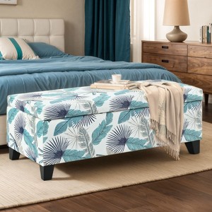 NicBex Storage Bench Modern Multicolored Flower Rectangular Bench for Bedroom and Entryway - 1 of 4