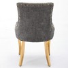 APRILSOUL Modern Style with Curved Gold Upholstered Comfort for Dining/Lounge, Accent Seating with Textured Fabric & One - Piece Structure Set of 2 - 3 of 4