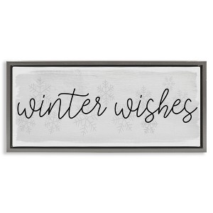 Stupell Industries Winter Wishes Sentiment, 31" x 14" - 1 of 4