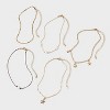 Mixed Starfish Seashell and Pearl Necklace Set 5pc - Wild Fable™ Gold - 2 of 3