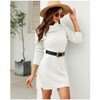 Clearlove Women’s Contoured Turtleneck Sweater Dress - Modern Above-Knee Silhouette Mini Fall Sweaters Dresses - 4 of 4