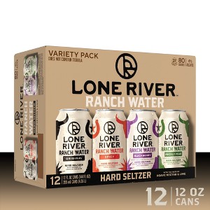 Lone River Ranch Water Hard Seltzer Variety Pack - 12pk/12 fl oz Cans - 1 of 4