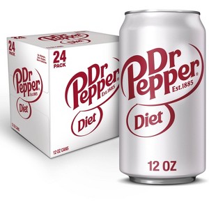 Diet Dr Pepper Soda - 24pk/12 fl oz Cans - 1 of 4