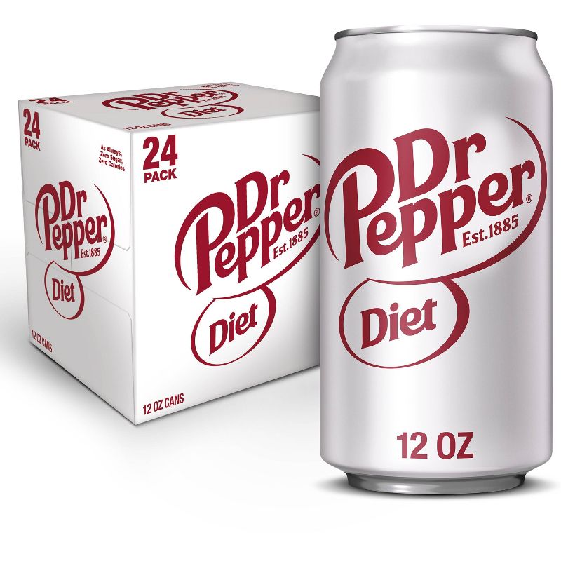 Diet Dr Pepper Soda - 24pk/12 fl oz Cans, 1 of 8