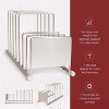 LunaLulinlk Lid & Dish Kitchen Rack Organizer 7-Tier Pan Organizer, Satin Nickel - 3 of 4