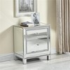 Elegant Lighting  Nightstand 1 door 21in. W x 14in. D x 24in. H in antique silver paint - 2 of 4