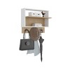 INFURNIC Decorative Wall Shelf Wall Shelf with Hooks and Open Storage Space Saving Design for Entryway Living Room, Multicolored, 9.6"*23.6"*18.8" - 3 of 4