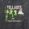 Juniors Womens Disney Villains Have More Fun Mineral Wash Crop T-Shirt - 2 of 4