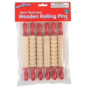 READY 2 LEARN™ Mini Textured Wooden Rolling Pins - Set of 6 - 1 of 4