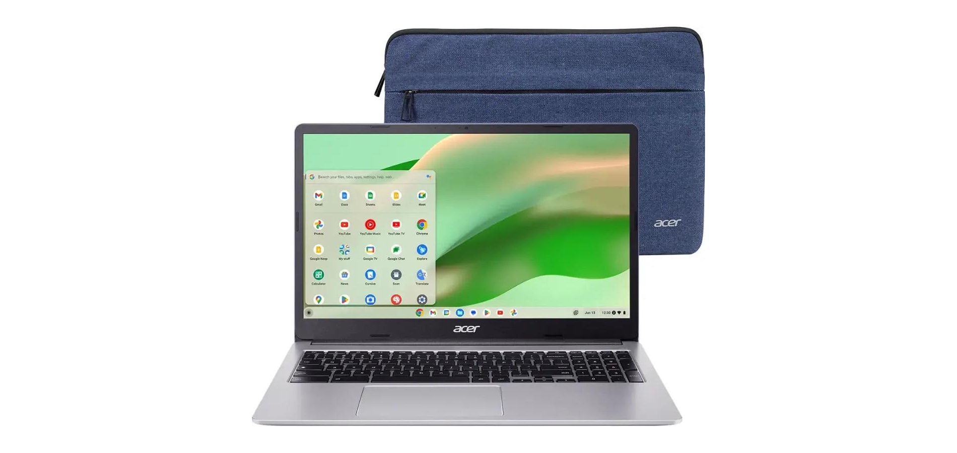 Acer Chromebook 315 15.6" Full HD Laptop, Intel Celeron N4500, 4GB RAM, 64GB eMMC, Chrome OS - Protective Sleeve included