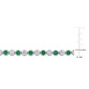 EVERLY JEWELRY | Sterling Silver 9.5 Ct Tgw Green Cubic Zirconia & Created White Sapphire Bracelet, 7 inch - 2 of 4