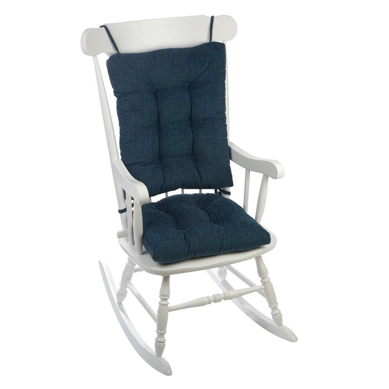 Gripper Polar Chenille Jumbo Rocking Chair Seat and Back Cushion Set - Sappire, 1 of 5