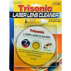 Trisonic LASER LENS CLEANER Cleaning Disc w/Fluid Xbox, Playstation, Bluray Discs - 1 of 2