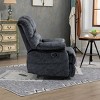 Upholstered Manual Recliner Sofa Chair,Extra Wide Recliner,Recliner Chairfor Living Room,Bedroom,Lounge,Apartment-Cuddlewood - 2 of 4