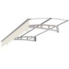 Sapphtopaz Window Awning Door Canopy Exterior 59" x 34" Awnings for Doors Polycarbonate Aluminum Alloy with Valance - 2 of 4