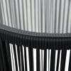 vidaXL 3 Piece Bistro Set with Cushions PE Rattan Black - 3 of 4