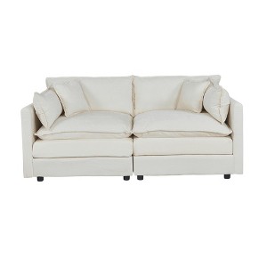 NicBex 77.2 Inch Modern Loveseat Couch 2-Seater Sofa with 2 Arm Pillows and 2 Throw Pillows for Living Room,Apartment,Bedroom - 1 of 3