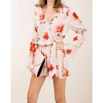 Women's Floral Ruffle Romper - entro