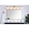 Elegant Lighting Collier 5 light Brass and Frosted white glass Wall sconce - 2 of 4