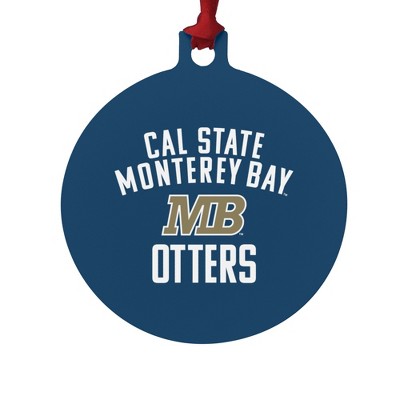 California State University Monterey Bay Otters Logo Aluminum Holiday Christmas Tree Ornament