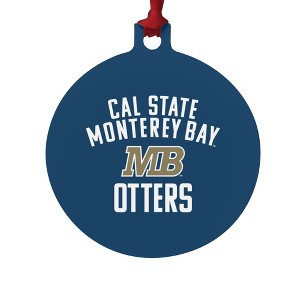 California State University Monterey Bay Otters Logo Aluminum Holiday Christmas Tree Ornament - 1 of 4